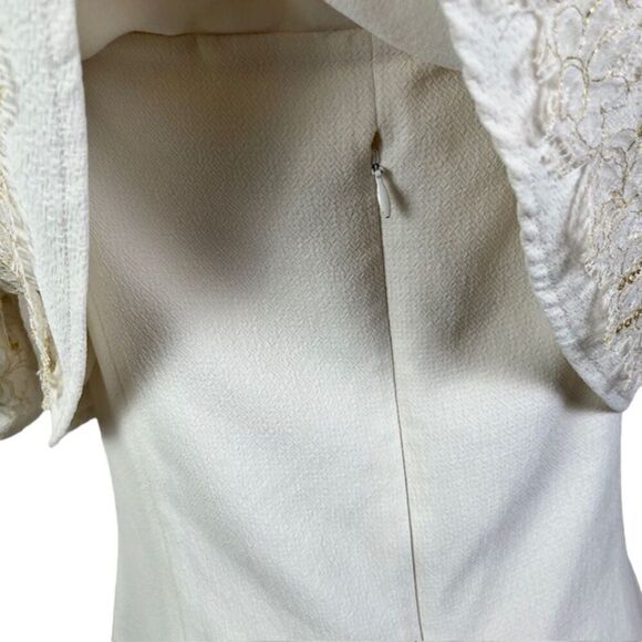 Slate & Willow Golden Iris Dress White with Gold Lacy Top Women's Size 14 - Picture 7 of 14